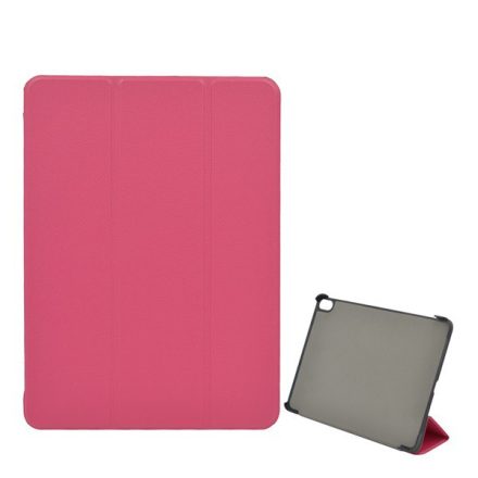 Tok álló, bőr hatású (aktív FLIP, oldalra nyíló, TRIFOLD asztali tartó funkció) MAGENTA [Apple IPAD Pro 11 (2018)]