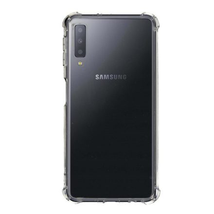 Szilikon telefonvédő (közepesen ütésálló, légpárnás sarok) ÁTLÁTSZÓ [Samsung Galaxy A7 (2018) SM-A750F]