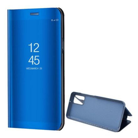 Tok álló (aktív FLIP, oldalra nyíló, asztali tartó funkció, tükrös felület, Mirror View Case) KÉK [Samsung Galaxy A32 5G (SM-A326)]