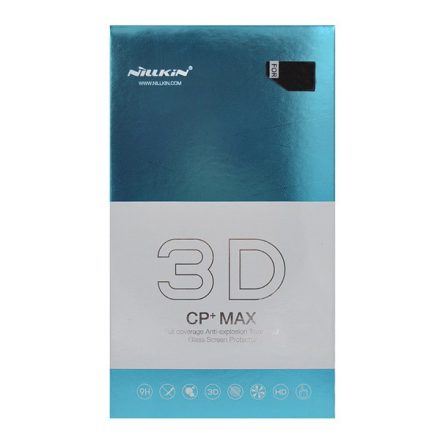 NILLKIN CP+MAX képernyővédő üveg (3D, full cover, íves, karcálló, UV szűrés, 0.33mm, 9H) FEKETE [Apple iPhone 6S 4.7]