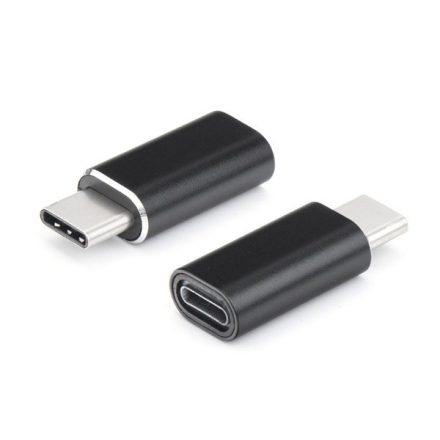 Adapter (Type-C, - lightning 8 pin aljzat) FEKETE