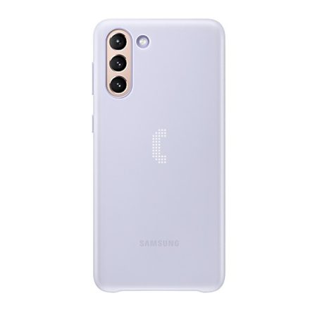 SAMSUNG műanyag telefonvédő (ultravékony, hívás és üzenetjelző funkció, LED világítás) LILA [Samsung Galaxy S21 Plus (SM-G996) 5G]