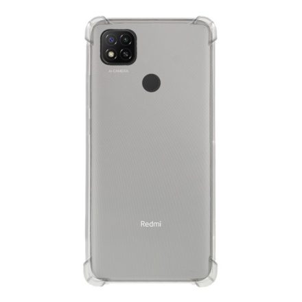 Szilikon telefonvédő (közepesen ütésálló, légpárnás sarok) ÁTLÁTSZÓ [Xiaomi Redmi 9C]