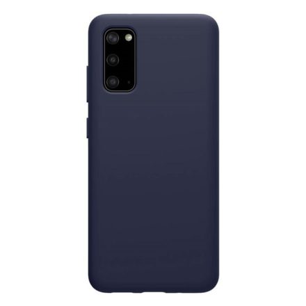 NILLKIN FLEX PURE szilikon telefonvédő (ultravékony, környezetbarát, mikrofiber plüss belső, matt) SÖTÉTKÉK [Samsung Galaxy S20 5G ...