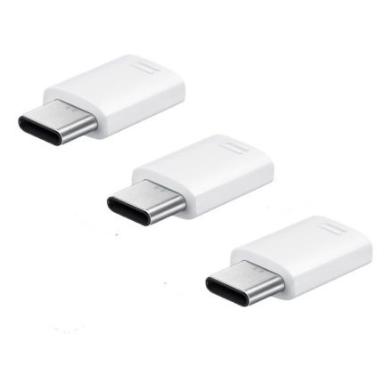 SAMSUNG adapter (microUSB - Type-C, adatátvitel és töltés, 3db) FEHÉR (EE-GN930KWEG)