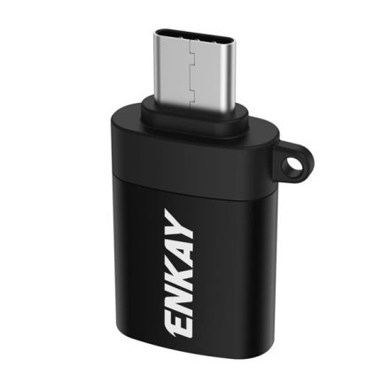 ENKAY adapter (Type-C, adatátvitelhez, OTG) FEKETE (ENK-AT101)