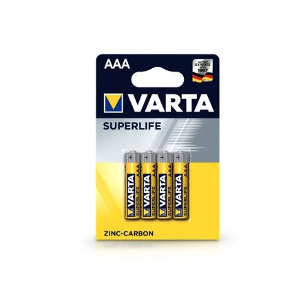 Varta Superlife Zinc-Carbon AAA ceruza elem 4db/csomag (VR0022)