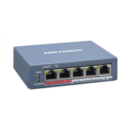 Hikvision 10/100 4x PoE + 1x gigabit combo menedzselhető switch (DS-3E1105P-EI)