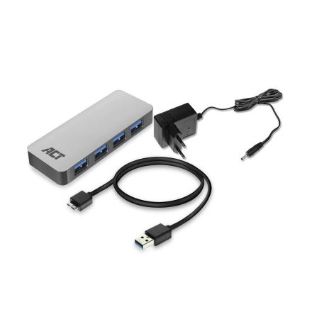 ACT AC6120 4 Portos USB Hub 3.2 szürke