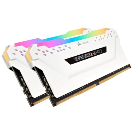 16GB 3600MHz DDR4 RAM Corsair Vengeance RGB Pro CL18 fehér (2x8GB) (CMW16GX4M2D3600C18W)