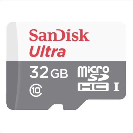 32GB microSDHC Sandisk Ultra CL10 UHS-I + adapter (186523 / SDSQUNR-032G-GN3MA)