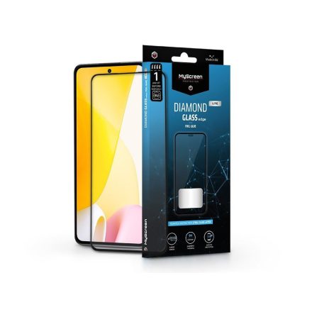 MyScreen Protector Diamond GlassLite Edge2.5D Full Glue Xiaomi 12 Lite edzett üveg képernyővédő fólia fekete kerettel (LA-2221)