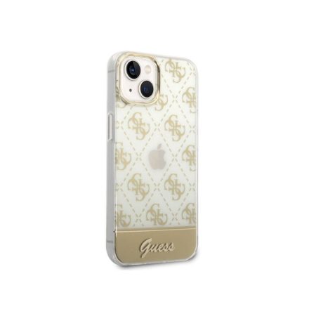 Guess Peony Glitter Script Logo Apple iPhone 14 Plus tok aranyszínű (GUHCP14MHG4MHG)