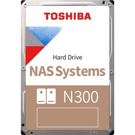 18TB Toshiba 3.5" N300 SATA merevlemez OEM (HDWG51JUZSVA)