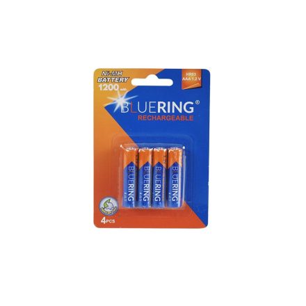 Bluering AAA HR03 1200mAh 1.2V tölthető mini ceruzaelem 4db/cs (5999093895837)