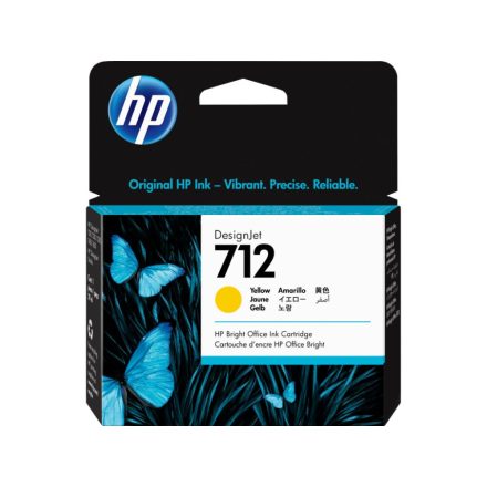 HP 3ED69A DesignJet sárga patron 29ml (712)