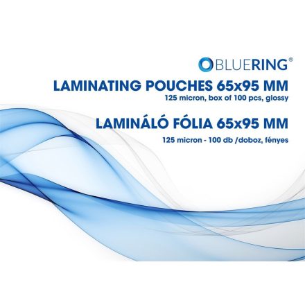 Bluering lamináló fólia 65x95mm, 125 micron, 100db/doboz (LAMM6595125MIC)