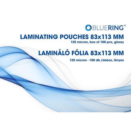 Bluering lamináló fólia 83x113mm, 125 micron, 100db/doboz (LAMM83113125MIC)