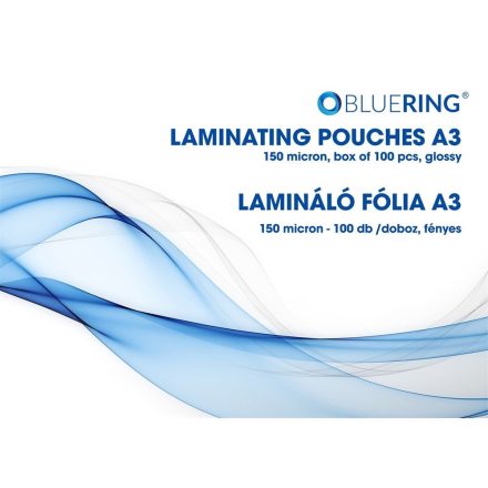 Bluering lamináló fólia A3, 150 micron, 100db/doboz (LAMMA3150MIC)