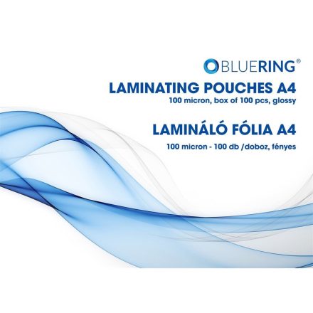Bluering lamináló fólia A4, 100 micron, 100db/doboz (LAMMA4100MIC)