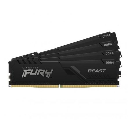 128GB 3200MHz DDR4 RAM Kingston Fury Beast Black CL16 (4x32GB) (KF432C16BBK4/128)