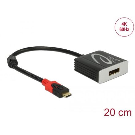 Delock USB Type-C --> DisplayPort (DP Alt Mode) 4K 60 Hz (63312)