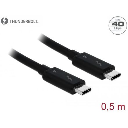 Delock Thunderbolt 3 USB-C kábel passzív 0,5m (84844)