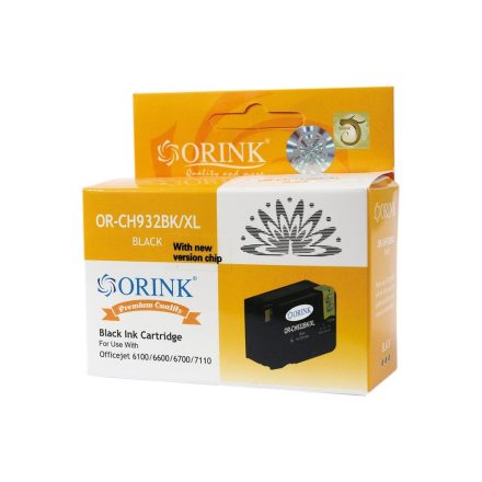 Orink utángyártott HP 932XL/CN053AE tintapatron fekete (HPO932XLBK)