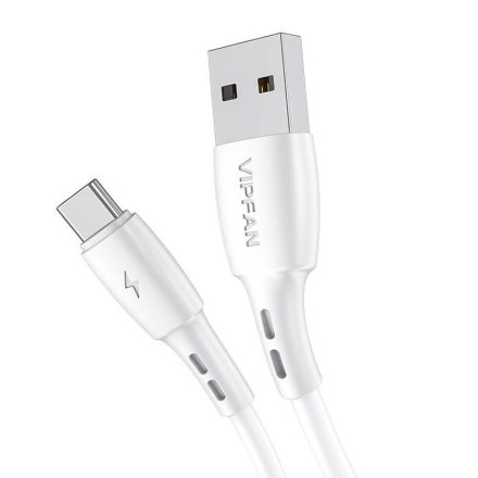 Vipfan Racing X05 USB-A - USB-C kábel 3A, 3m fehér (X05TC-3m-white)