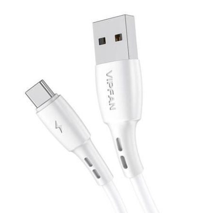 Vipfan Racing X05 USB-A - USB-C kábel 3A, 2m fehér (X05TC-2m-white)