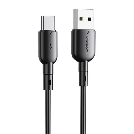 Vipfan Colorful USB és USB-C kábel 3A 1m fekete (X11TC-black)