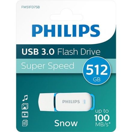 Pen Drive 512GB Philips Snow Edition USB 3.0 fehér-kék (FM51FD75B / PH114258)