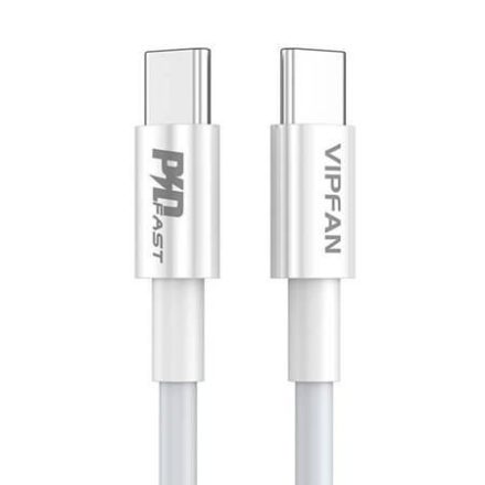 Vipfan P02 USB-C - USB-C kábel 1m fehér (P02CC)