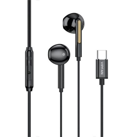 Vipfan M11 vezetékes (USB-C) fülhallgató fekete (M11-black)