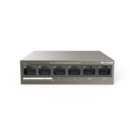 IP-COM 4x PoE + 2x 100Mbps switch (F1106P-4-63W)