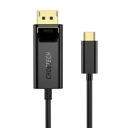 Choetech USB-C -  Display Port kábel 1.8m fekete (XCP-1801BK)