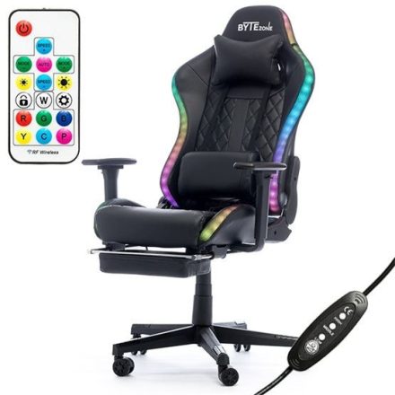 ByteZone Cobra masszázs gaming szék fekete (BZ5943B)