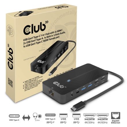 CLUB3D univerzális dokkoló állomás USB-C (CSV-1595)