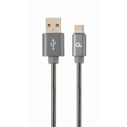 Gembird USB Type-C - USB-A adat- és töltőkábel 1m metálszürke (CC-USB2S-AMCM-1M-BG)