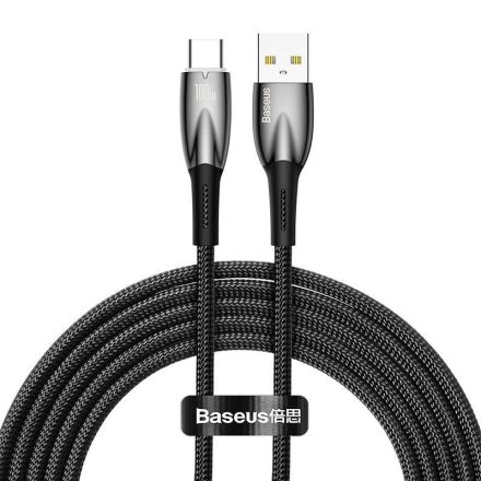 Baseus Glimmer Series USB USB-C kábel 100W 2m fekete (CADH000501)