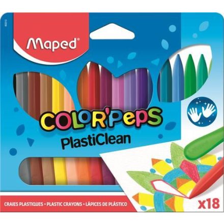 Maped "Color'Peps" PlastiClean zsírkréta 18 db (862012)