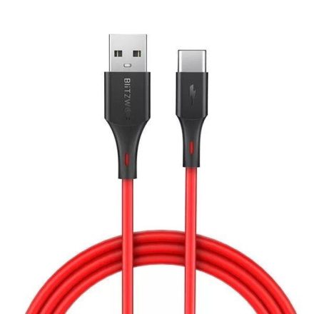 Blitzwolf BW-TC15 USB-A - USB-C kábel 1,8m piros-fekete