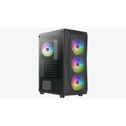 AeroCool Falcon ARGB Falcon-A-BK-V2 táp nélküli ház akril oldallappal fekete (ACCM-PV41142.11)