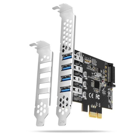 Axagon 4x USB 3.2 Gen1 bővítő kártya PCIe (PCEU-43RS)