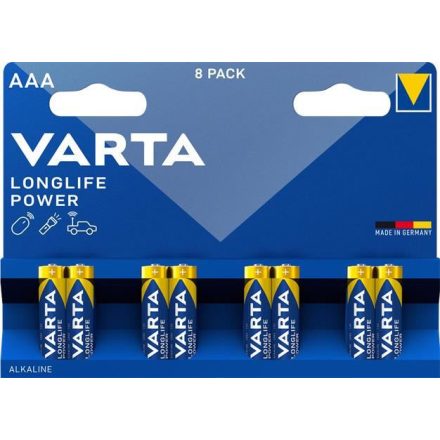 Varta Longlife Power Alkaline AAA ceruza elem 8 db/csomag (4903121418)