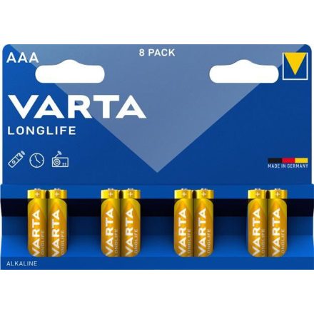 Varta Longlife Alkaline AAA ceruza elem 8 db/csomag (4103101418)