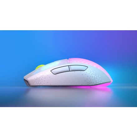 Roccat Burst Pro Air vezeték nélküli (2.4GHz és Bluetooth 5.2) optikai egér fehér (ROC-11-436)