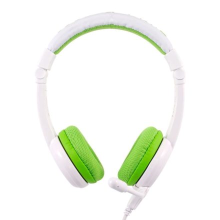 BuddyPhones School+ sztereó headset zöld-fehér (BP-SCHOOLP-GREEN)