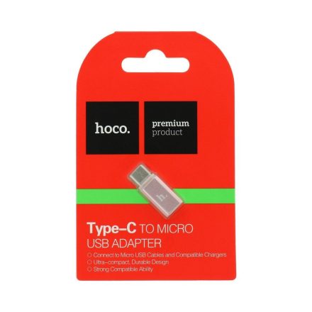 Hoco USB Type-C - MicroUSB adapter rózsaarany (HC031253)