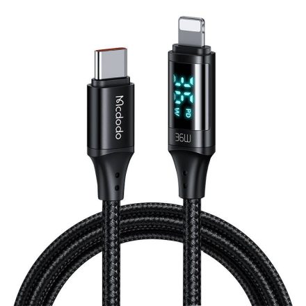 Mcdodo USB-C - Lightning kábel  36W 1.2m fekete (CA-1030)